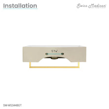 Load image into Gallery viewer, Claire Ceramic Rectangular Wall Mount Bathroom Sink with Overflow SM-WS344BGT