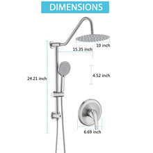 Load image into Gallery viewer, Complete Rainfall Shower System With Rough In-valve And Slide Bar HSKAE137BN-AA205BN