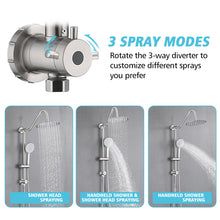 Load image into Gallery viewer, Complete Rainfall Shower System With Rough In-valve And Slide Bar HSKAE137BN-AA205BN