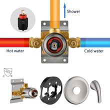 Load image into Gallery viewer, Complete Rainfall Shower System With Rough In-valve And Slide Bar HSKAE137BN-AA205BN