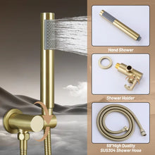 Load image into Gallery viewer, Tub Shower Faucet Set Complete Rain Shower System with Tub Spout