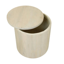 Load image into Gallery viewer, Cyrus Solid Wood Drum 2 Nesting Tables Set with Storage