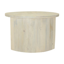Load image into Gallery viewer, Cyrus Solid Wood Drum 2 Nesting Tables Set with Storage