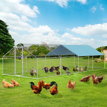 Load image into Gallery viewer, Dayson Metal Chicken Run Coop, Walk-in Poultry Cage with Waterproof &amp; Anti-UV Cover Lockable Door Design