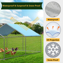 Load image into Gallery viewer, Dayson Metal Chicken Run Coop, Walk-in Poultry Cage with Waterproof &amp; Anti-UV Cover Lockable Door Design