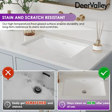 Load image into Gallery viewer, DeerValley Ally 21&quot; X 15&#39;&#39; Rectangular Vitreous China Undermount Bathroom Sink with Overflow