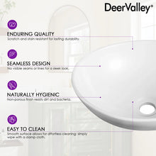 Load image into Gallery viewer, DeerValley Horizon 16&quot; x 13&#39;&#39; Oval Vitreous China Vessel Bathroom Sink