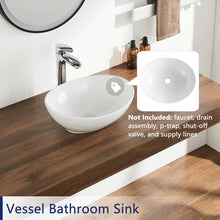 Load image into Gallery viewer, DeerValley Horizon 16&quot; x 13&#39;&#39; Oval Vitreous China Vessel Bathroom Sink