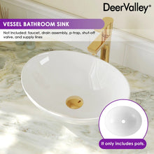 Load image into Gallery viewer, DeerValley Horizon 16&quot; x 13&#39;&#39; Oval Vitreous China Vessel Bathroom Sink