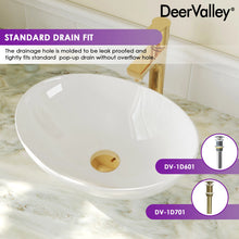 Load image into Gallery viewer, DeerValley Horizon 16&quot; x 13&#39;&#39; Oval Vitreous China Vessel Bathroom Sink