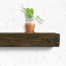 Load image into Gallery viewer, Loon Peak Distressed Fireplace Mantel, Rustic 60&quot;/Dark Brown