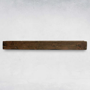 Loon Peak Distressed Fireplace Mantel, Rustic 60"/Dark Brown