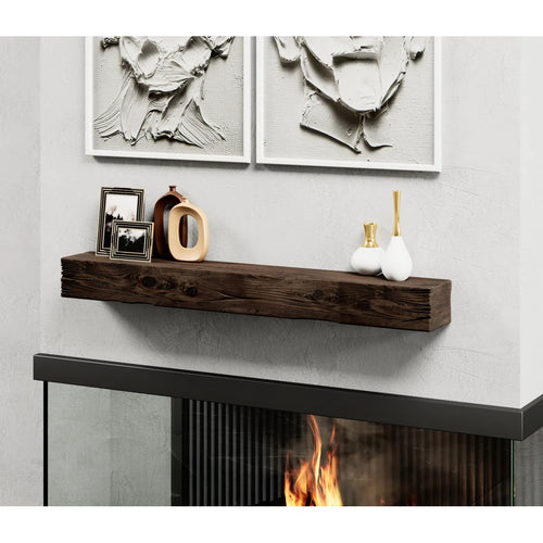 Loon Peak Distressed Fireplace Mantel, Rustic 60