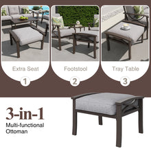 Load image into Gallery viewer, Dorisann Iron Outdoor Ottoman with Cushion (Set of 2)