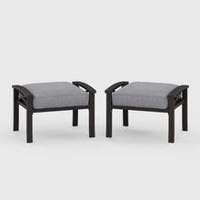 Load image into Gallery viewer, Dorisann Iron Outdoor Ottoman with Cushion (Set of 2)