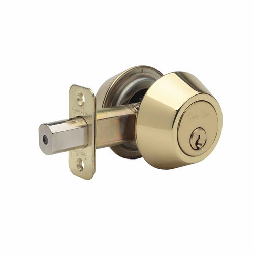 Double Cylinder Deadbolt, Polished Brass