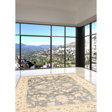 Load image into Gallery viewer, 9'1" x 11'6" Hand-knotted Royal Ushak Grey Wool Rug