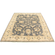 Load image into Gallery viewer, 9'1" x 11'6" Hand-knotted Royal Ushak Grey Wool Rug