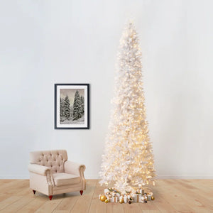 The Holiday Aisle® Easy Set-Up 13' Lighted Christmas Tree, White