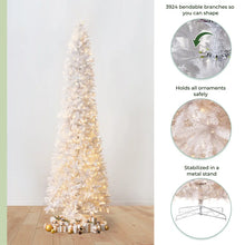 Load image into Gallery viewer, The Holiday Aisle® Easy Set-Up 13&#39; Lighted Christmas Tree, White