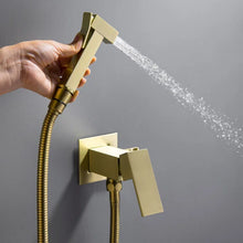 Load image into Gallery viewer, Elongated Wall Mount Bidet with Faucet, Brushed Gold