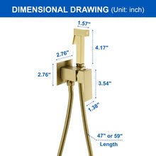 Load image into Gallery viewer, Elongated Wall Mount Bidet with Faucet, Brushed Gold