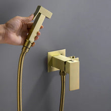 Load image into Gallery viewer, Elongated Wall Mount Bidet with Faucet, Brushed Gold