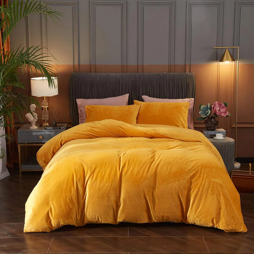 3 Piece Velvet Duvet Cover Set Luxury Duvet Cover KING SIZE