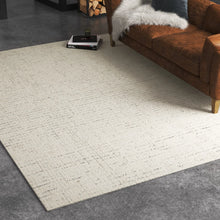 Load image into Gallery viewer, 5' x 8' Esteban Handmade Tufted Wool Indoor Area Rug in Light Grey