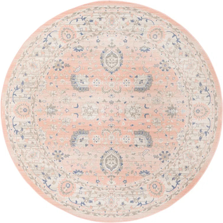 7' Round Exann Oriental Rug