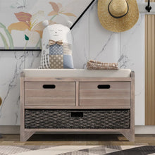 Load image into Gallery viewer, Fabric Upholstered Storage Bench