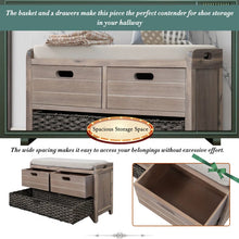 Load image into Gallery viewer, Fabric Upholstered Storage Bench