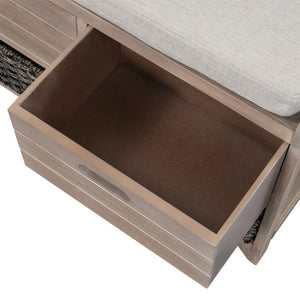 Fabric Upholstered Storage Bench
