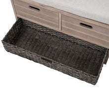 Load image into Gallery viewer, Fabric Upholstered Storage Bench