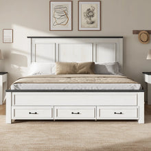 Load image into Gallery viewer, KING Farmhouse Wood Platform Bed Frame With 52.2&quot; Tall Headboard, Large Storage Drawers