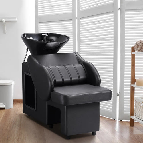 Faux Leather Backwash Station Salon Shampoo Chair