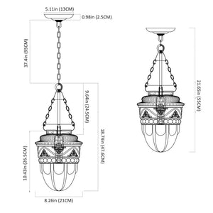 House of Hampton® Feffrey 1 - Light Urn Pendant, Brass