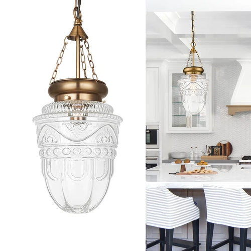 House of Hampton® Feffrey 1 - Light Urn Pendant, Brass