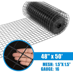 Fencer Wire 16 Gauge Black Vinyl Coated Welded Wire with Mesh