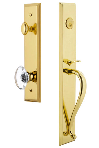 Fifth Avenue One-Piece Handleset with Single Cylinder Deadbolt and D Grip with Provence Knob
