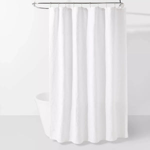 Matelasse Medallion Shower Curtain White - Threshold™