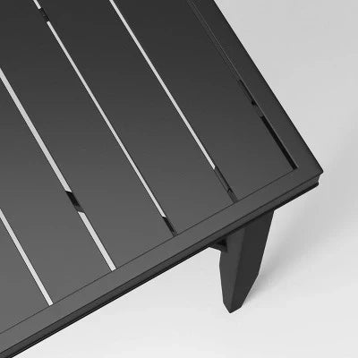 Threshold Aluminum 4 Person Slat Top Square Patio Dining Table