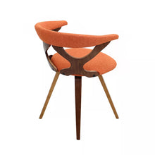 Load image into Gallery viewer, Gardenia Mid-Century Modern Accent Chair with SWIVEL Orange/Walnut - Lumisource