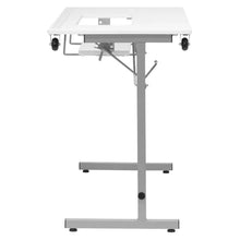 Load image into Gallery viewer, Studio designs Rollaway Ii Sewing Table Silver/White: Laminate Top Craft Station, Steel Frame, Foldable Design