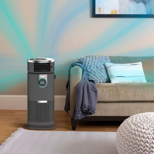 Shark 3-in-1 Air Purifier, Heater and Fan with NanoSeal HEPA, Cleansense IQ, Odor Lock, for 500 Sq. Ft, Gray, HC452