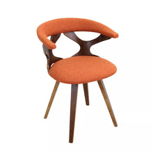 Load image into Gallery viewer, Gardenia Mid-Century Modern Accent Chair with SWIVEL Orange/Walnut - Lumisource