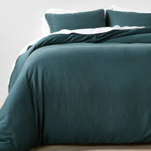 Load image into Gallery viewer, 3 pc Full/Queen Heavyweight Linen Blend Duvet Cover &amp; Pillow Sham Set - Casaluna™