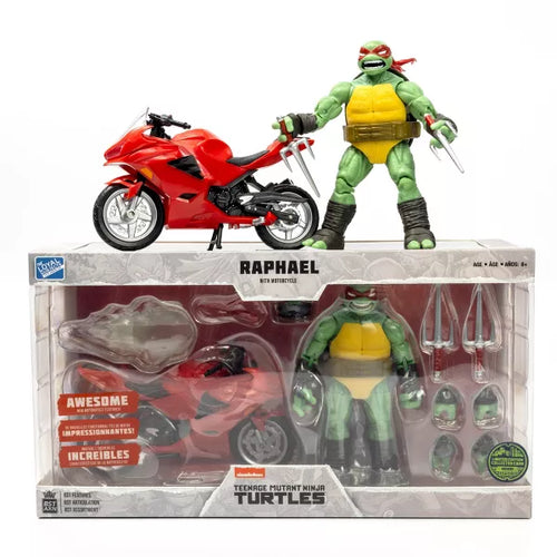 The Loyal Subjects TMNT Raphael with Motorcycle Deluxe Box