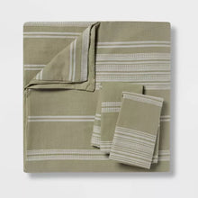 Load image into Gallery viewer, King Cotton Woven Stripe Duvet Cover &amp; Sham Set - Threshold™