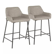 Load image into Gallery viewer, 24&quot; Daniella Industrial Counter Height Stools (Set of 2) Grey - LumiSource